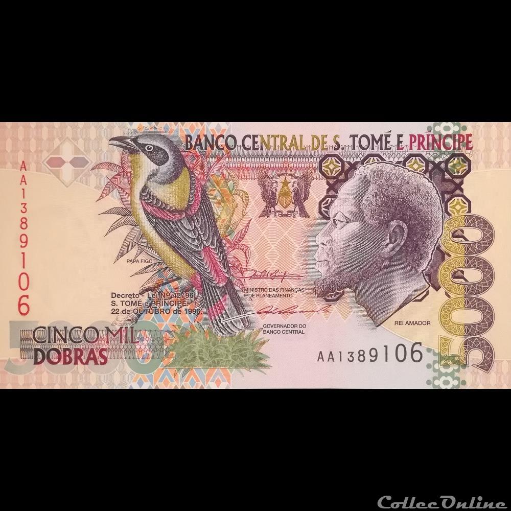 SAO TOME-ET-PRINCIPE - P 65 A - 5000 DOBRAS - 1996 billet afrique sao tome et principe p 65 a 5000 dobras 1996