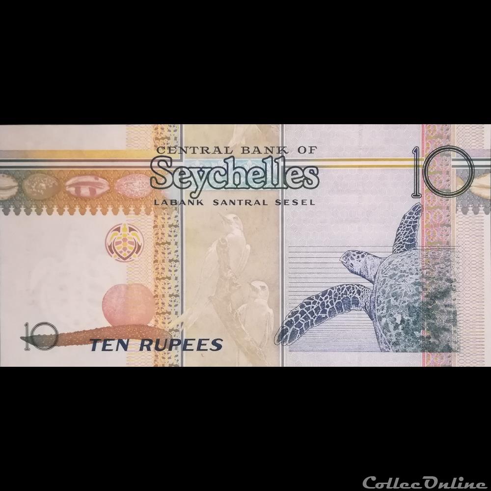 billet afrique seychelles p 36 b 10 rupees 1998 2010