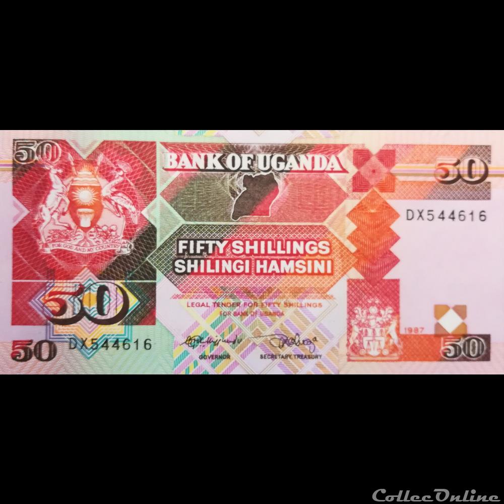 OUGANDA - P 30 A - 50 SHILLINGS - 1987 billet afrique ougandum ouganda p 30 a 50 shillings 1987