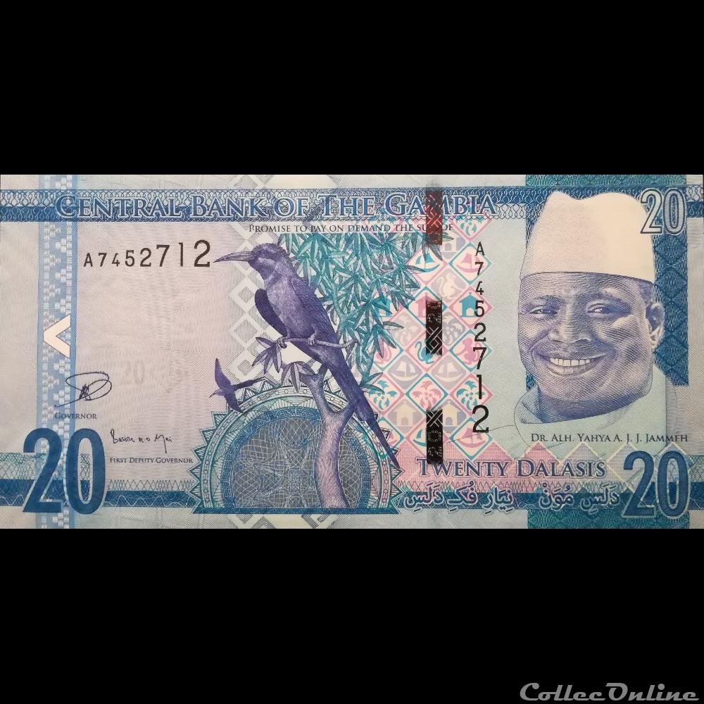 billet afrique gambie p 33 20 dalasis 2015