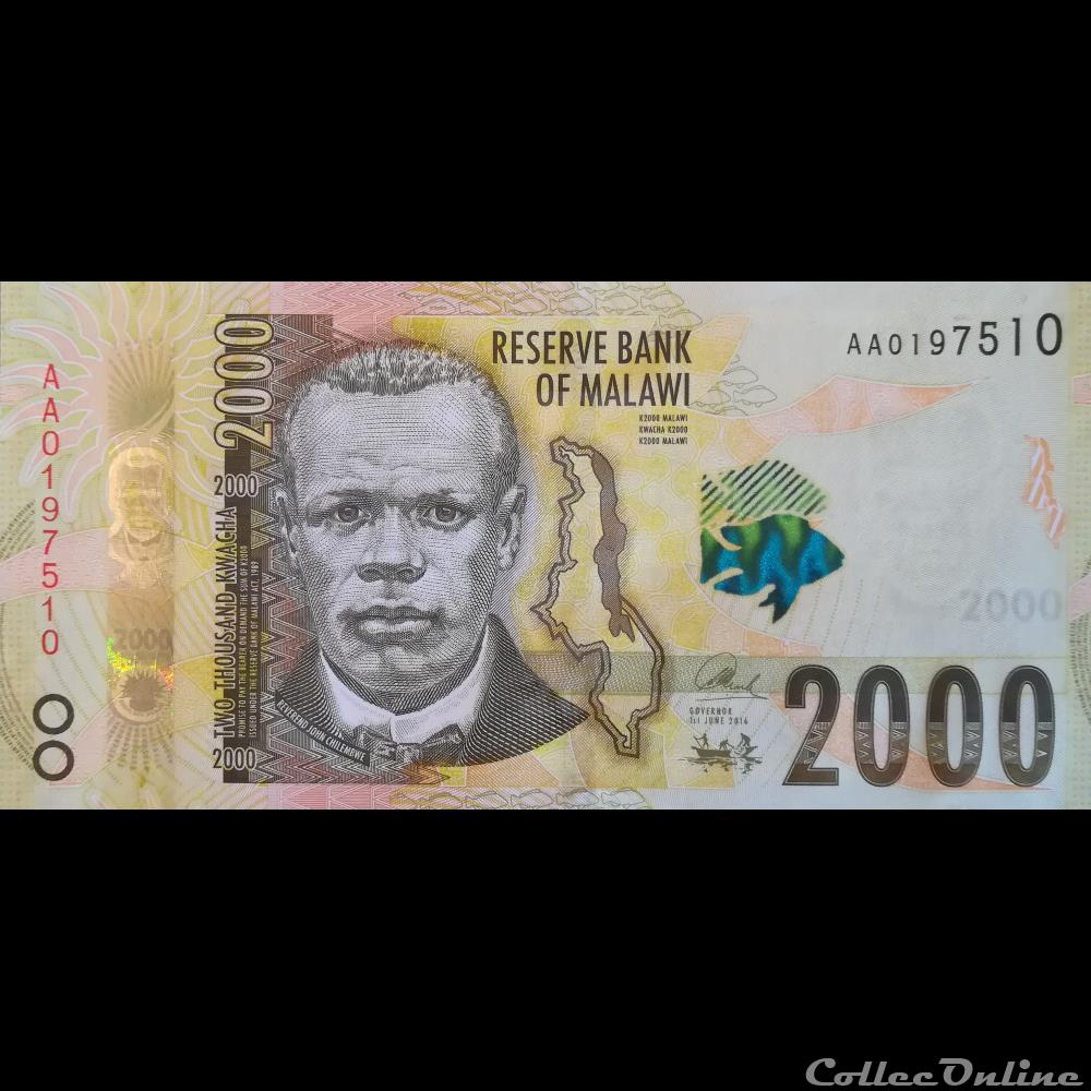 MALAWI - P 69 A - 2000 KWACHA - 2016 billet afrique malawi p 69 a 2000 kwacha 2016