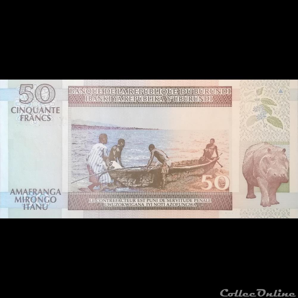 BURUNDI - P 36 A - 50 FRANCS - 1994 billet afrique burundi p 36 a 50 francs 1994
