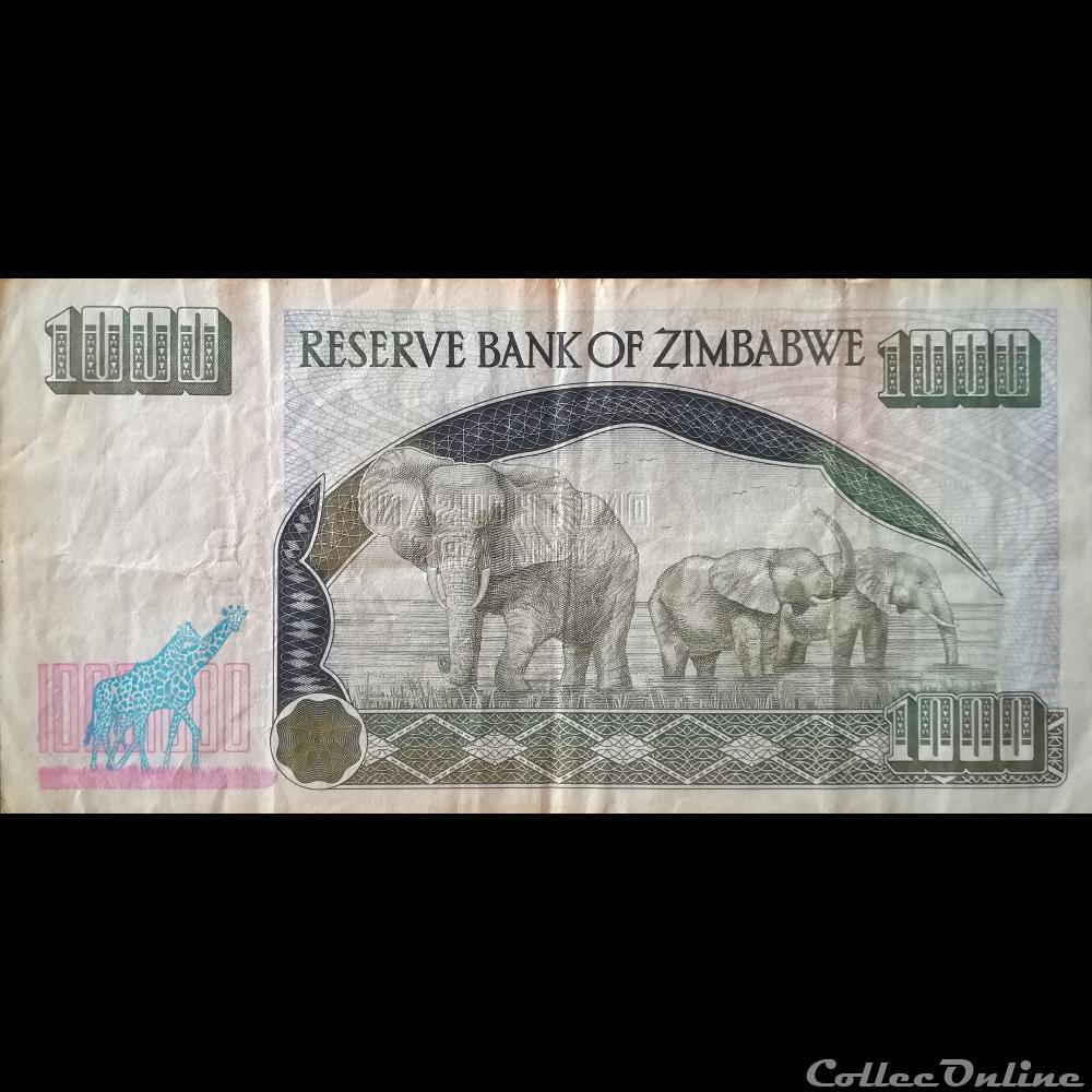 ZIMBABWE - P 12 A - 1000 DOLLARS - 2003 billet afrique zimbabwe p 12 a 1000 dollars 2003