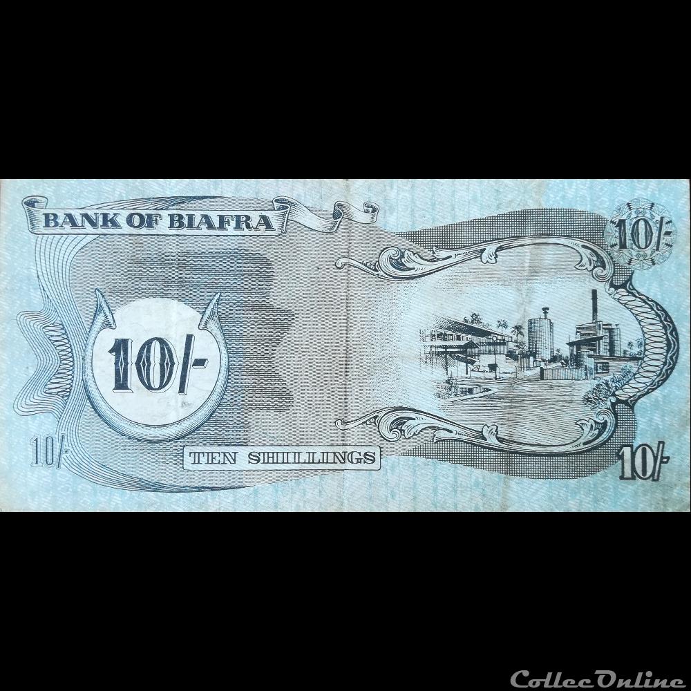 billet afrique nigerium biafra p 04 10 shillings 1968