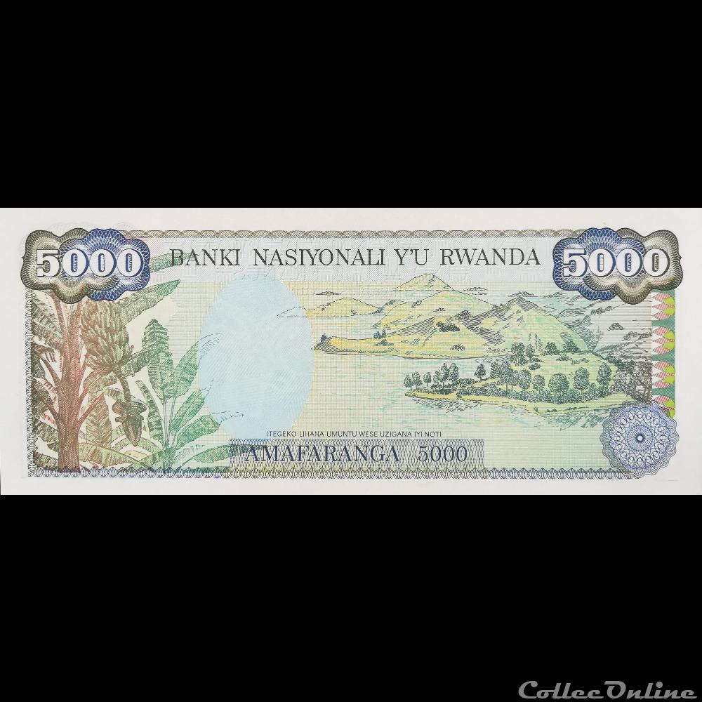 RWANDA - P 22 A - 5000 FRANCS - 1988 billet afrique rwandum rwanda p 22 a 5000 francs 1988