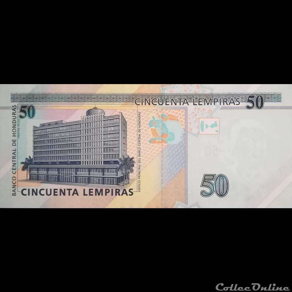 HONDURAS - P 101 B - 50 LEMPIRAS - 2014 billet amerique nord honduras p 101 b 50 lempiras 2014
