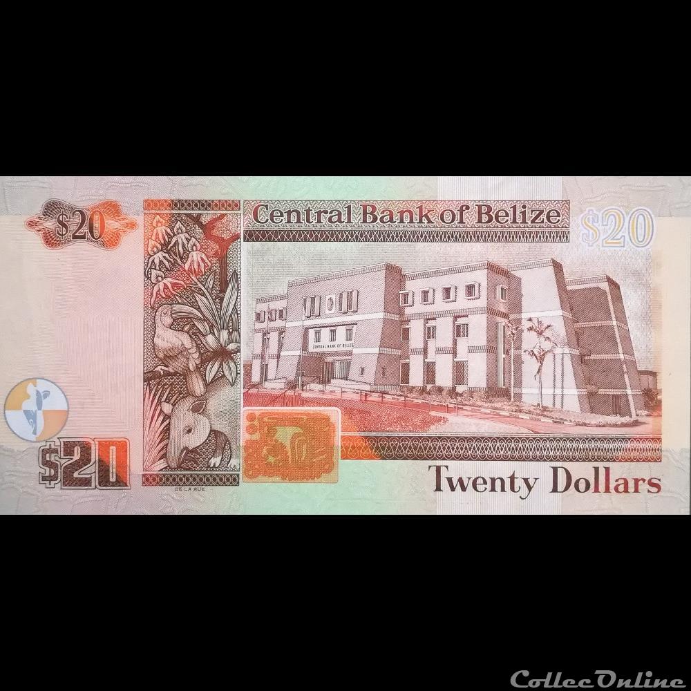 BELIZE - P 072 - 20 DOLLARS - 2012 billet amerique du nord belize p 072 20 dollars 2012
