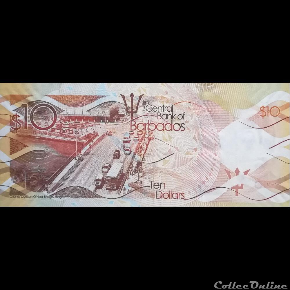 BARBADE - P 075 A - 10 DOLLARS - 2013 billet amerique du nord barbade p 075 a 10 dollars 2013