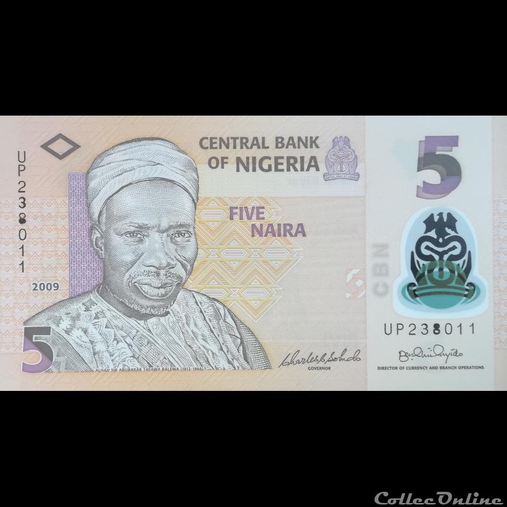billet afrique nigerium nigeria p 38 a1 5 naira 2009