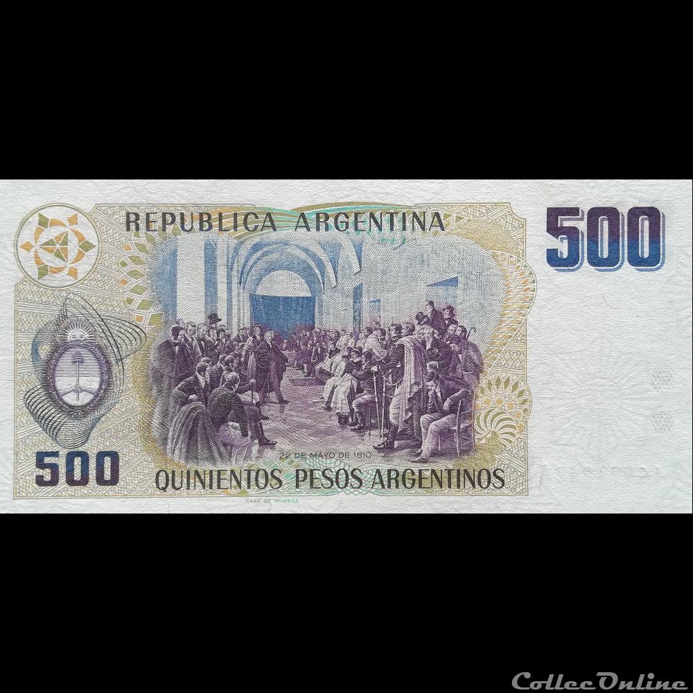billet amerique du sud argentine p 316 500 pesos 1984