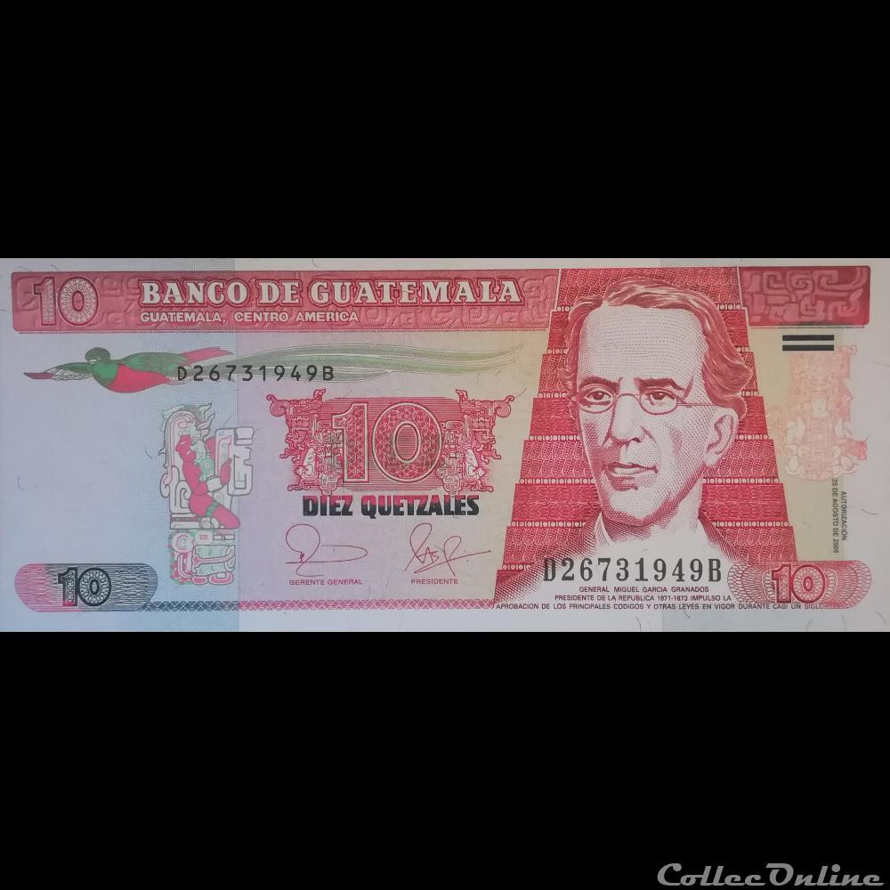 GUATEMALA - P 111 A - 10 QUETZALES - 2006 billet amerique du nord guatemala p 111 a 10 quetzales 2006