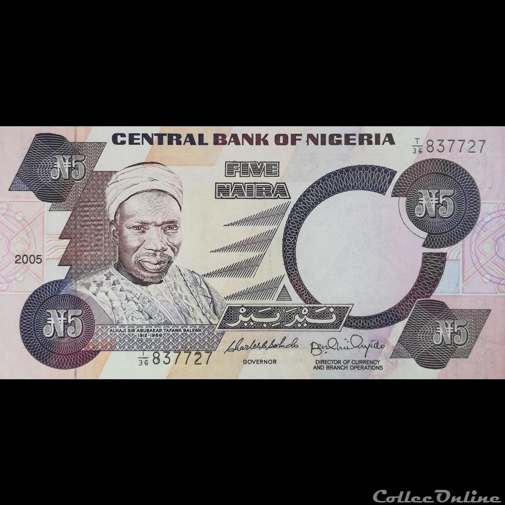 NIGERIA - P 24 J - 5 NAIRA - 2005 billet afrique nigerium nigeria p 24 j 5 naira 2005