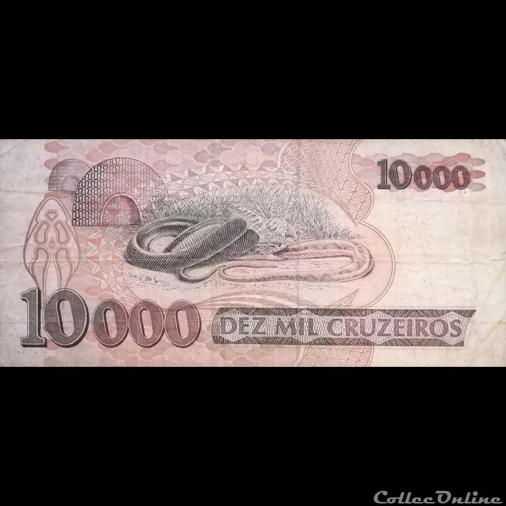 BRESIL - P 233 B - 10.000 CRUZEIROS - 1992 billet amerique du sud bresil p 233 b 10 000 cruzeiros 1992