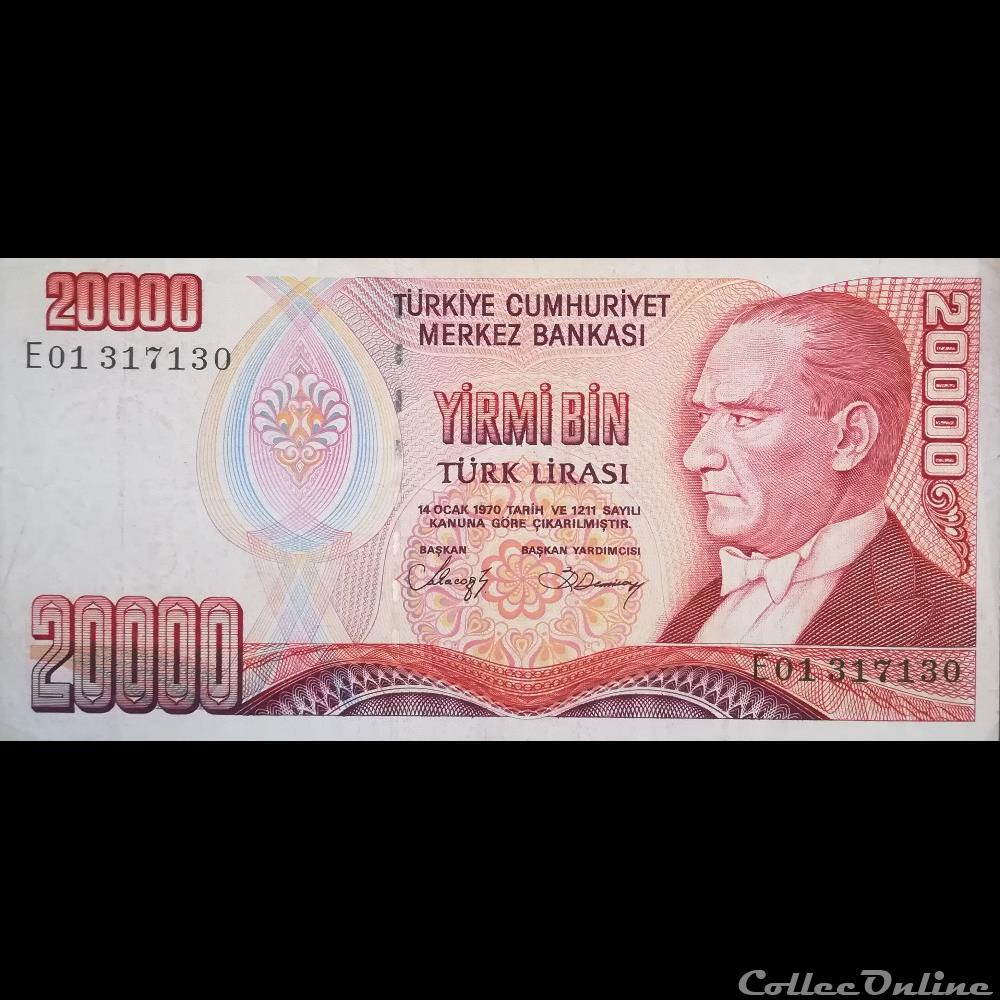 TURQUIE - P 201 - 20.000 LIRA - 1988 billet asie turquie p 201 20 000 lira 1988