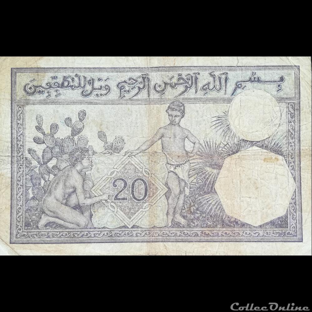 billet afrique algerie p 78 20 francs 1932