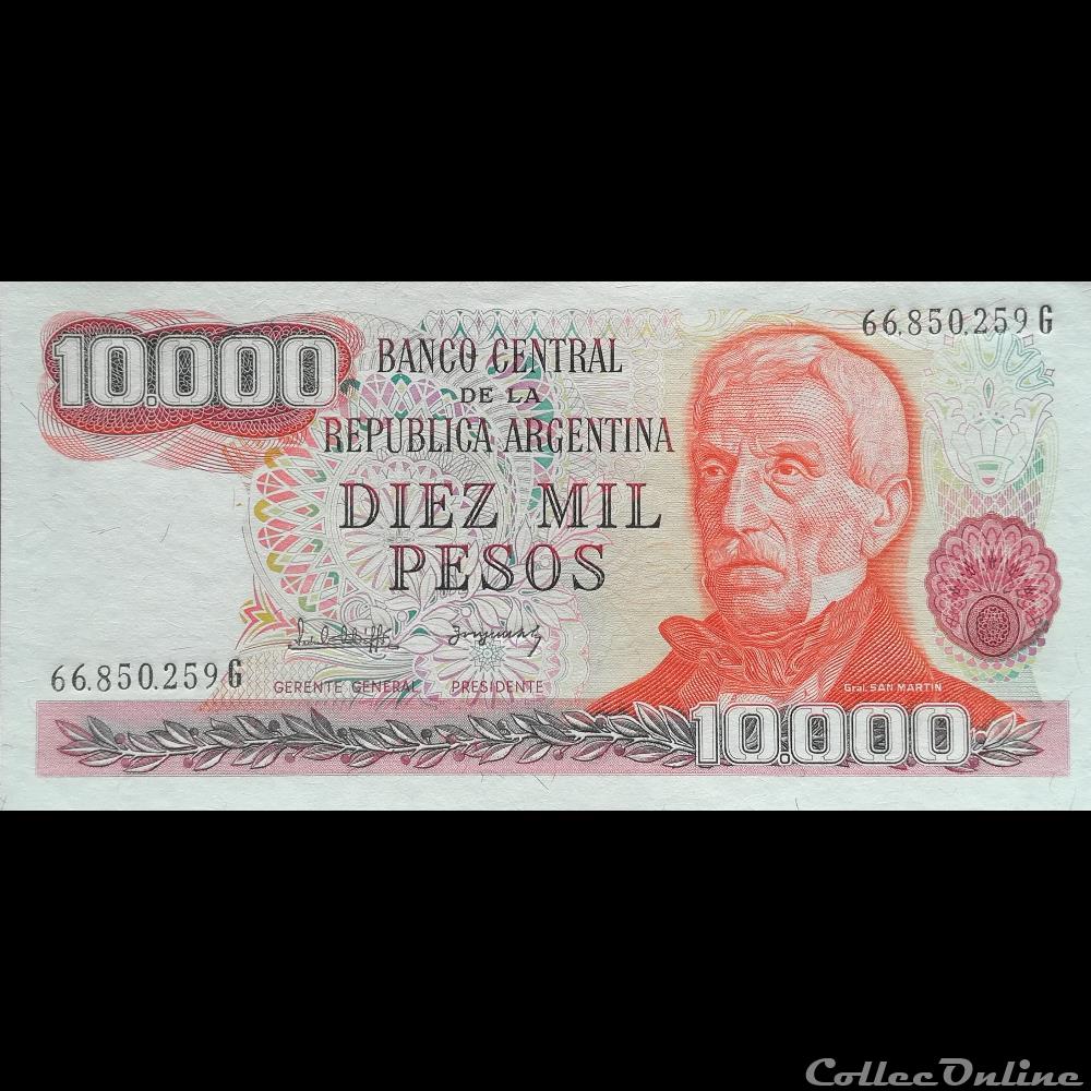 billet amerique du sud argentine p 306 d 10 000 pesos 1983