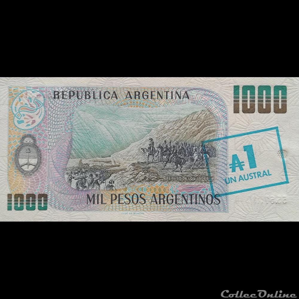 ARGENTINE - P 320 - 1 AUSTRAL - 1985 billet amerique du sud argentine p 320 1 austral 1985