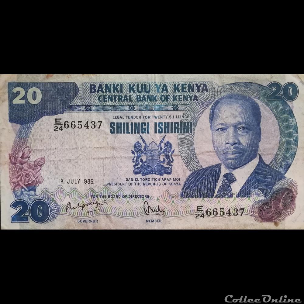 KENYA - P 21 D - 20 SHILLINGS - 1985 billet afrique kenya p 21 d 20 shillings 1985