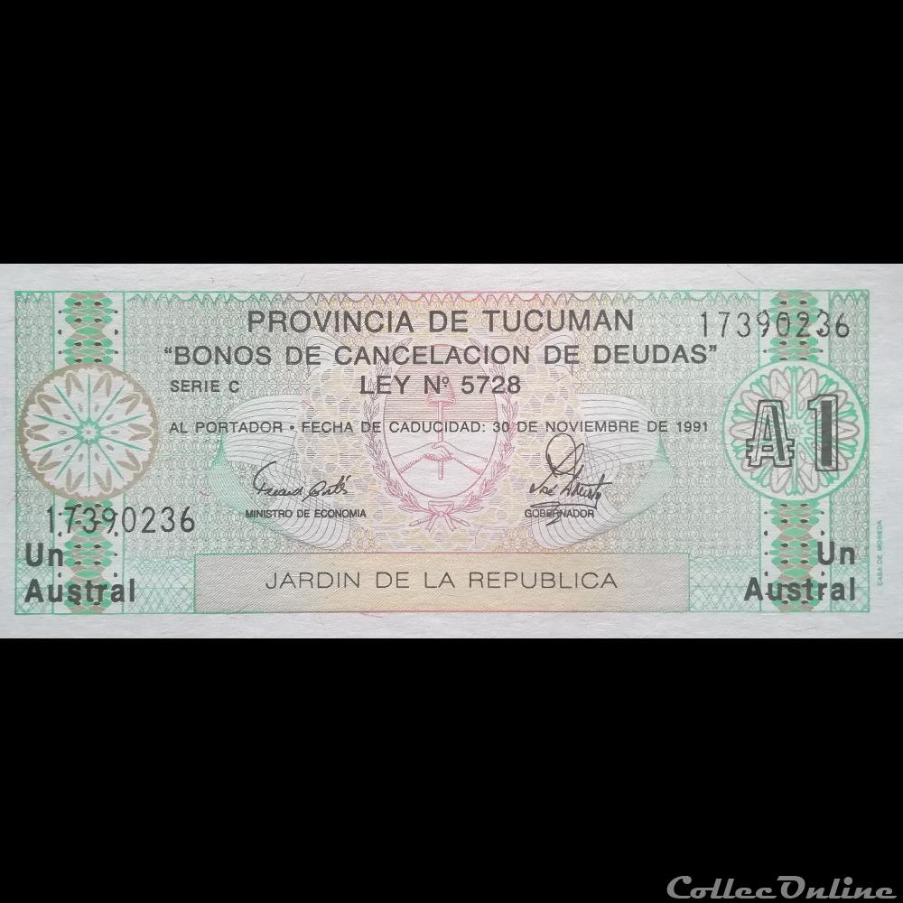 ARGENTINE - P S 2711 B (1) - 1 AUSTRAL - 1988 billet amerique du sud argentine p s 2711 b 1 1 austral 1988