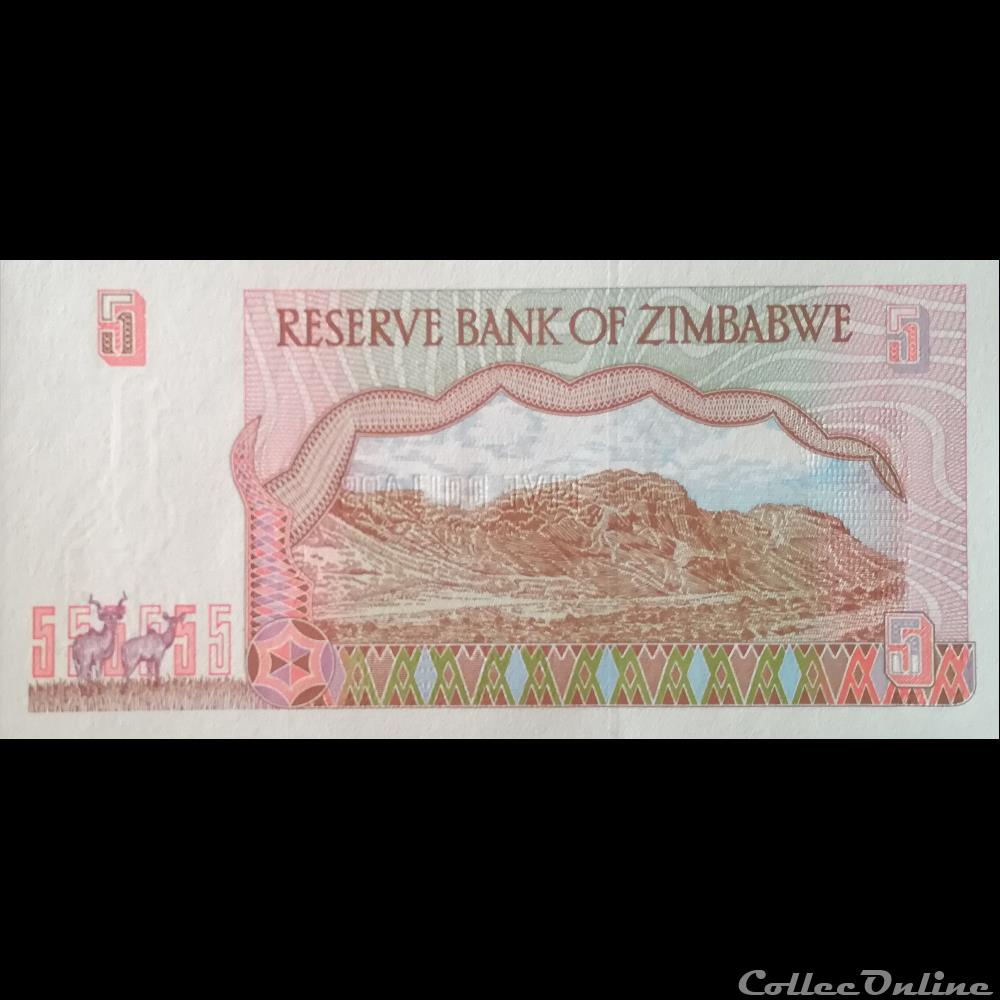 ZIMBABWE - P 05 A - 5 DOLLARS - 1997 billet afrique zimbabwe p 05 a 5 dollars 1997