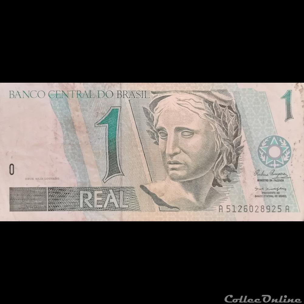BRESIL - P 243 C - 1 REAL - 1994 - 1997 billet amerique du sud bresil p 243 c 1 real 1994 1997