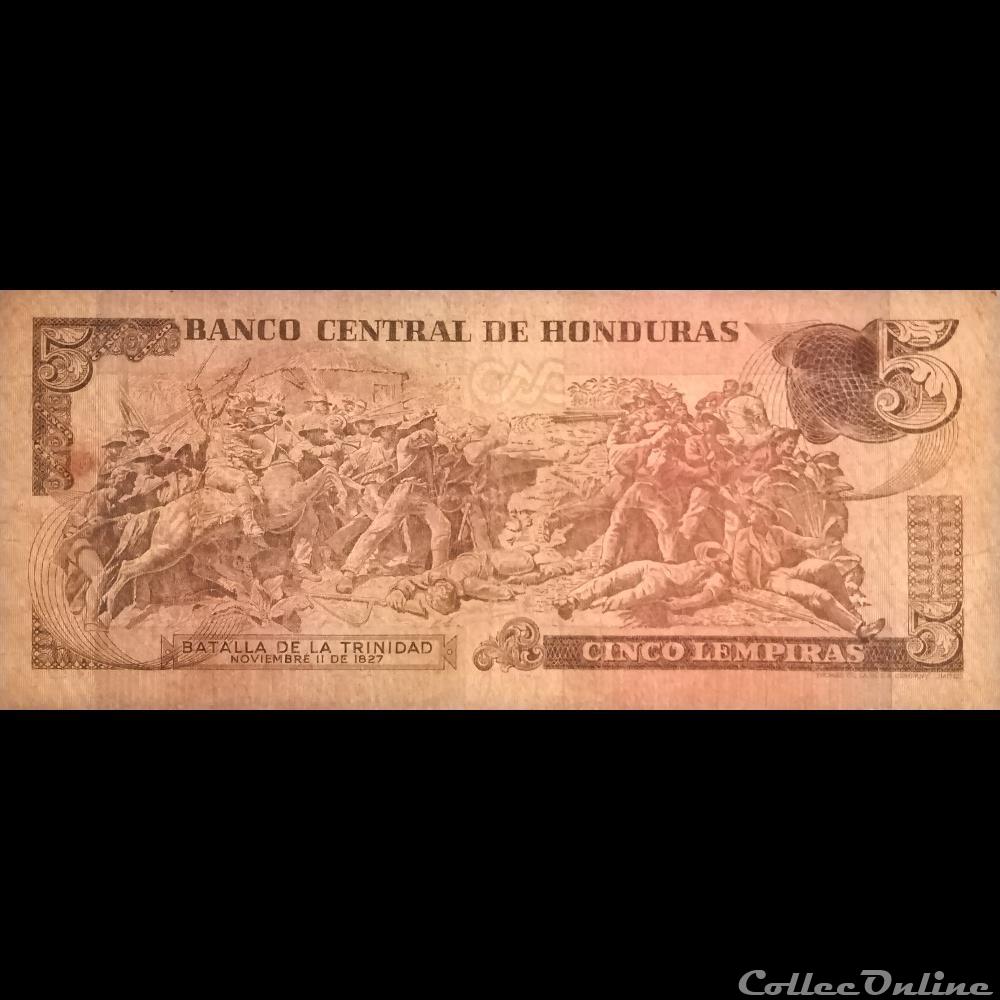 HONDURAS - P 063 B - 5 LEMPIRAS - 1985 billet amerique nord honduras p 063 b 5 lempiras 1985