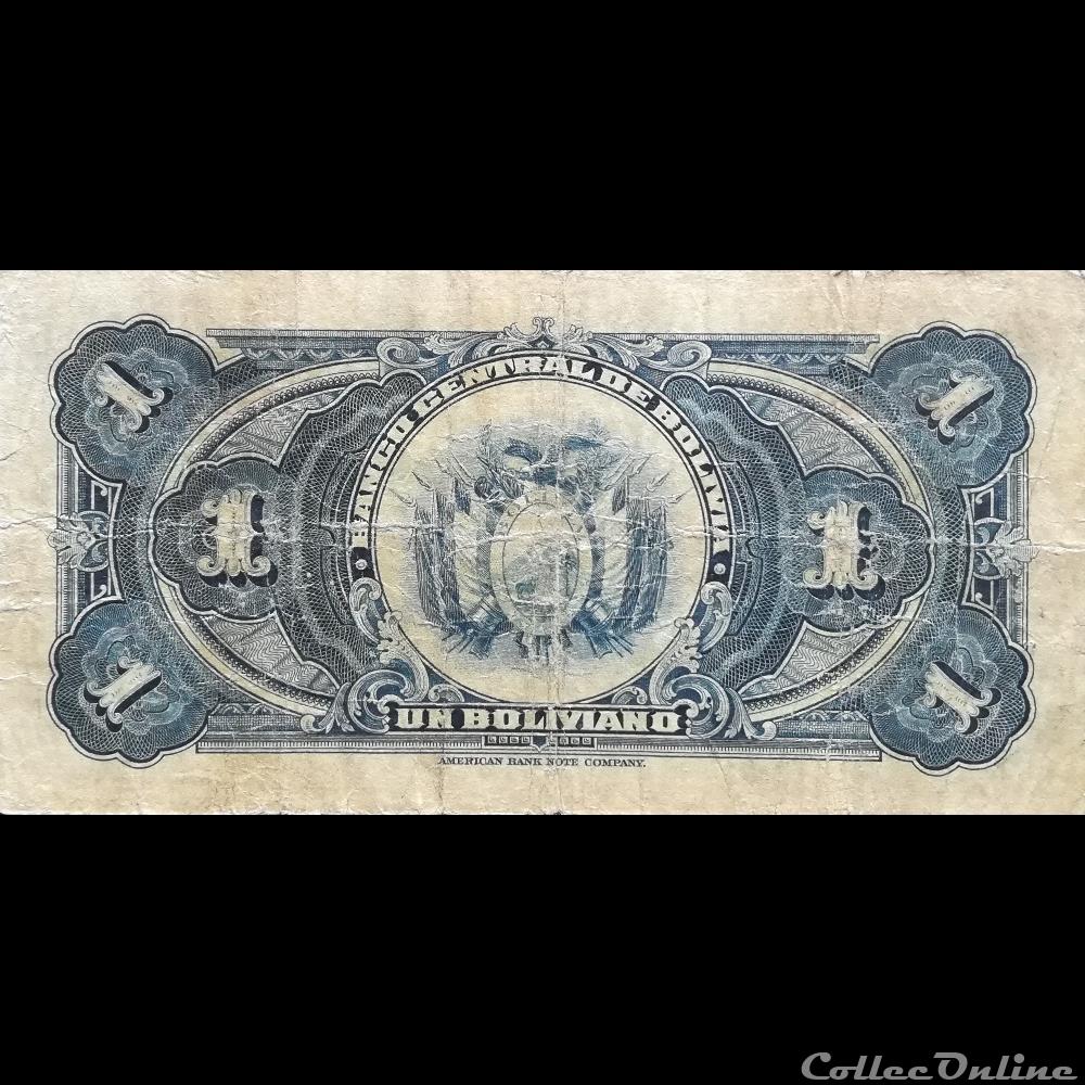 BOLIVIE - P 118 A (4) - 1 BOLIVIANO - 1928 billet amerique du sud argentine bolivie p 118 a 4 1 boliviano 1928