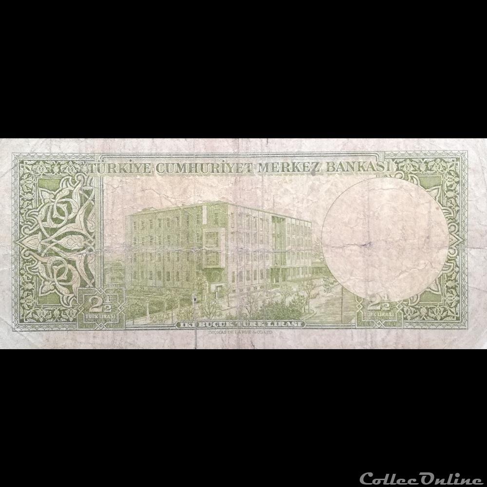 TURQUIE - P 153 - 2 1/2 LIRA - 1960 billet asie turquie p 153 2 1 2 lira 1960