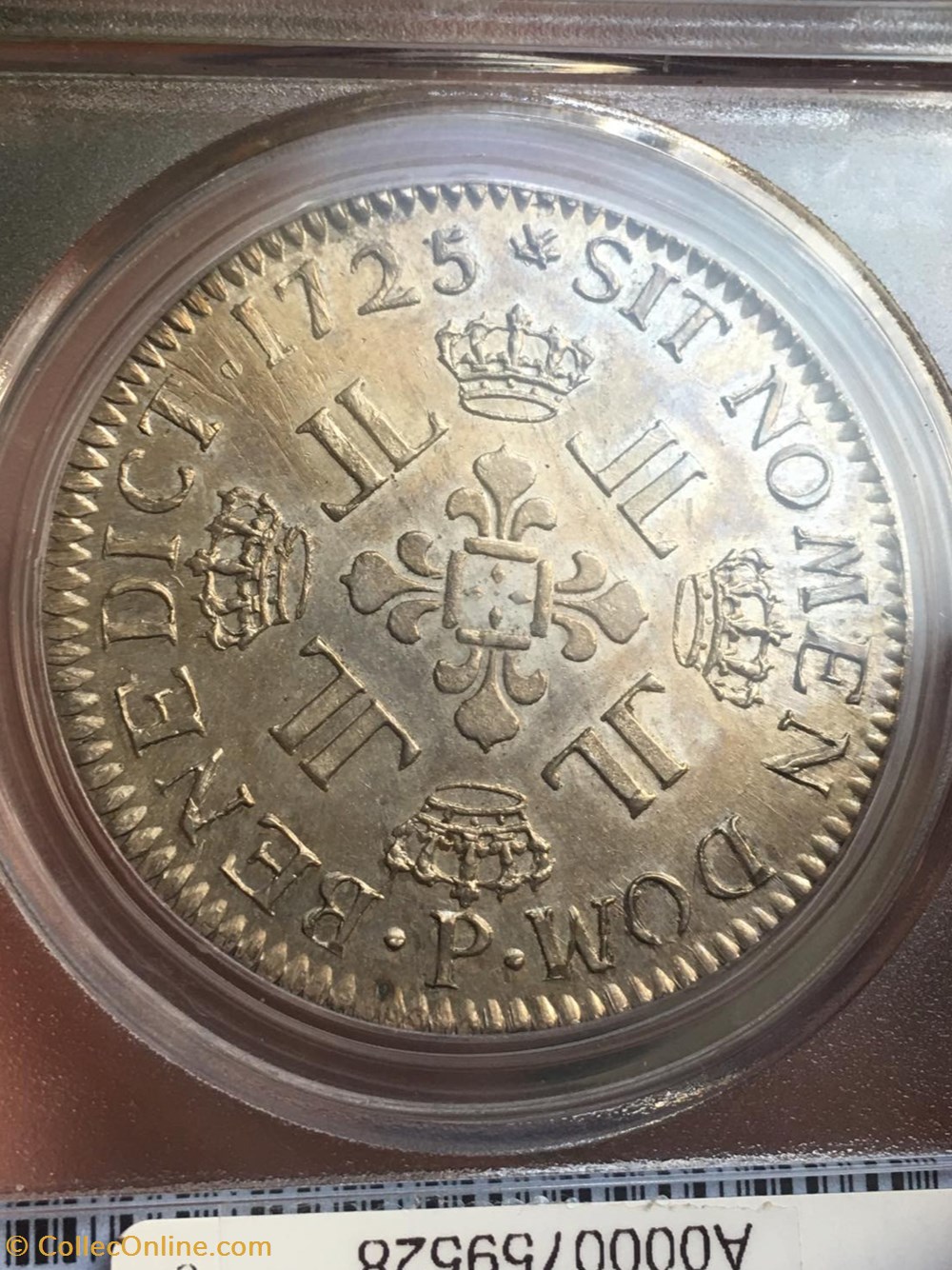 écu d'argent aux huit L Louis XV 1725 P DIJON PCGS MS62 4 monnaies europe medievale france royales ecu argent aux huit l louis xv 1725 p dijon pcgs ms62