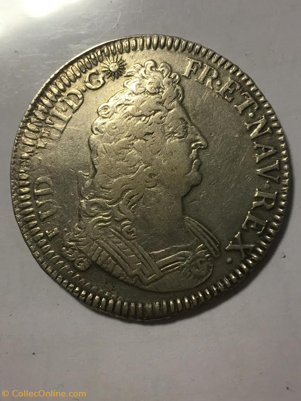 monnaies europe medievale france royales ecu louis xiv dit aux insignes 1701 p dijon ref