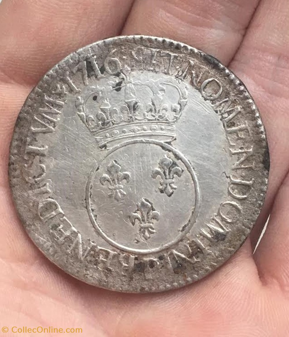 monnaies europe medievale a france royales ecu louis xv 1716 p dijon