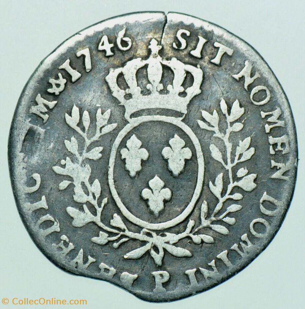 monnaies europe medievale france royales dixieme ecu argent 12 sols louis xv 1746 5 p dijon