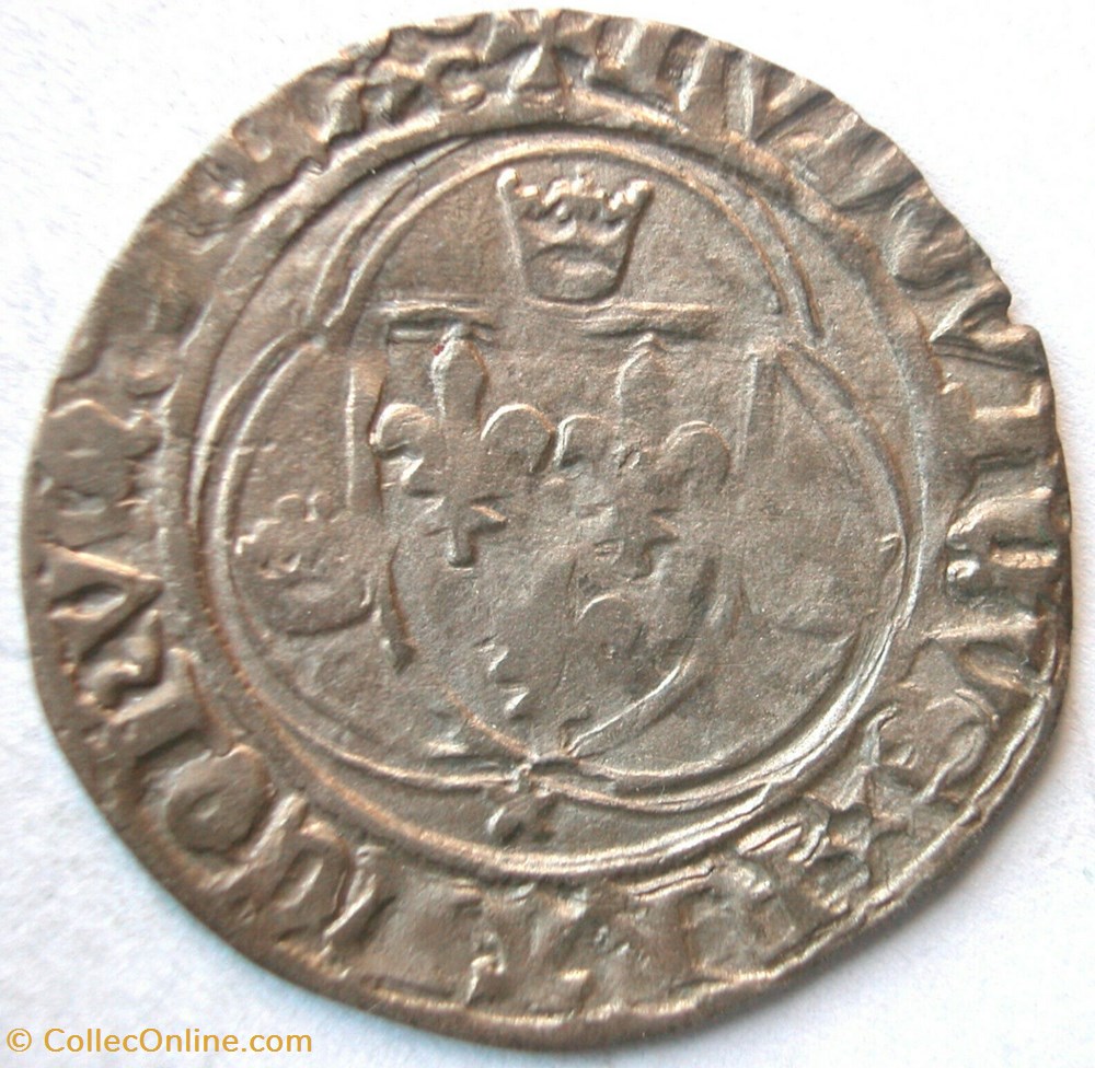 monnaies europe medievale france royales blanc a la couronne louis xi dijon