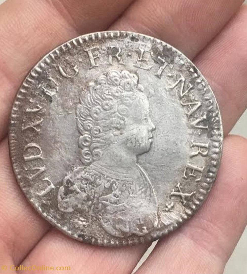 monnaies europe medievale a france royales ecu louis xv 1716 p dijon