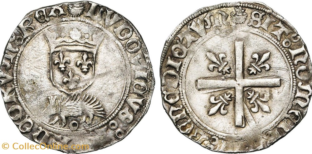 monnaies europe medievale france royales louis xii douzain au porc epic dijon