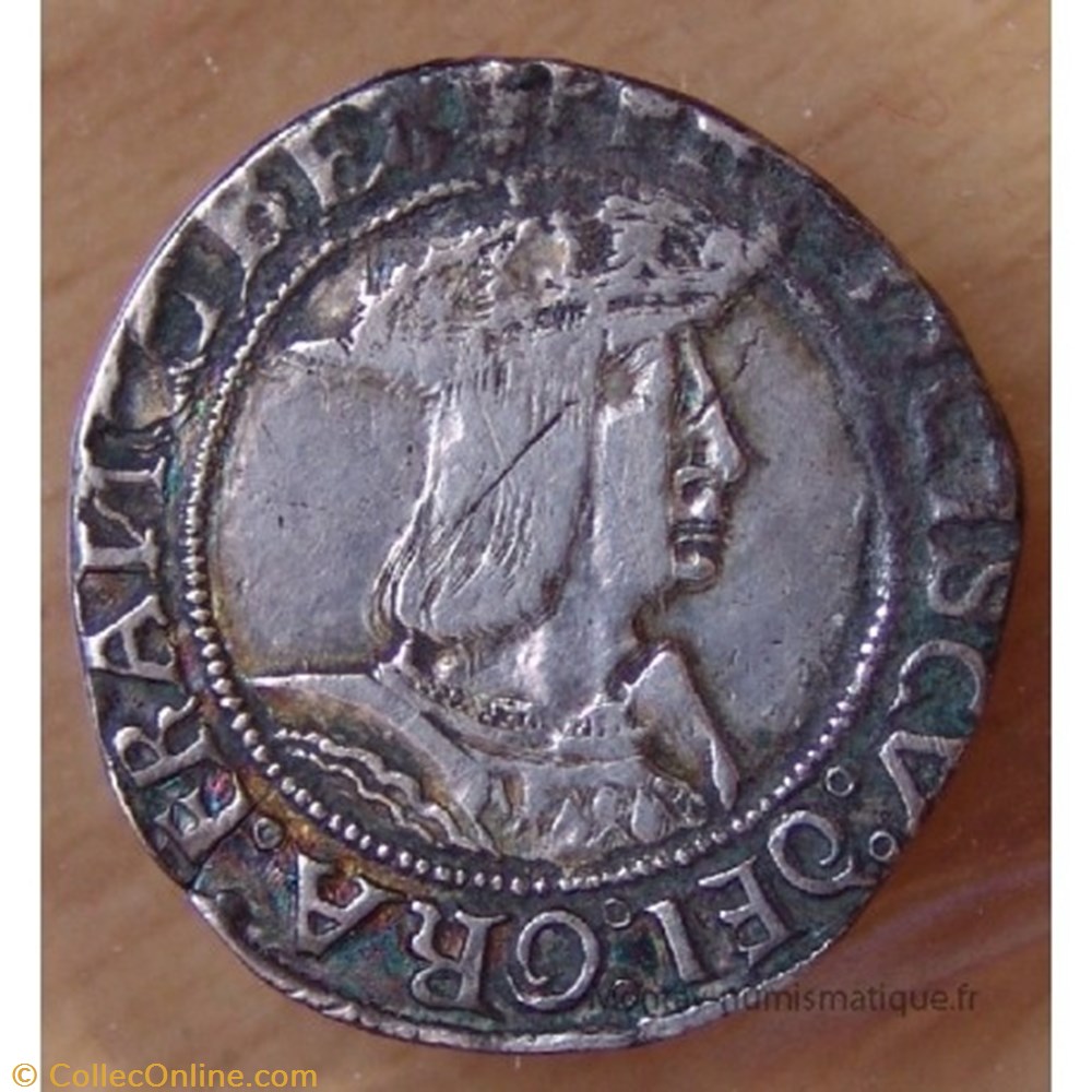 Teston François ier DIJON 17 ème type aux " F " Gothiques monnaies europe medievale france royales teston francois ier dijon 17 eme type aux f gothiques