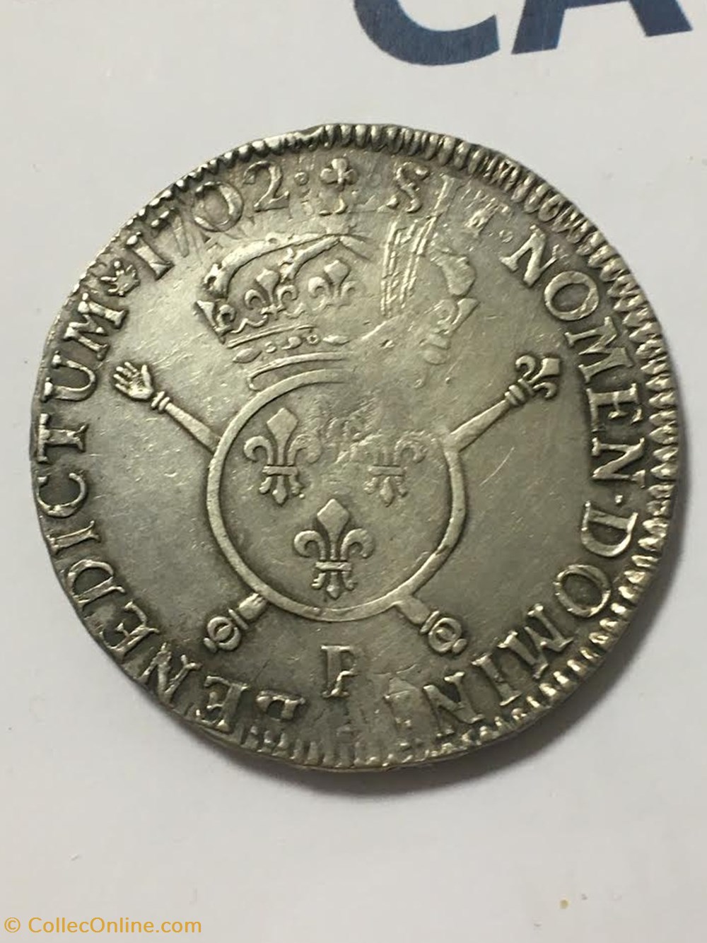 monnaies europe medievale france royales ecu aux insignes louis xiv 1702 p dijon ref