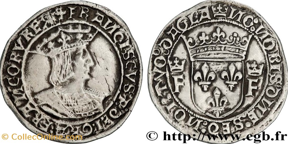 Teston François Ier monnaies europe medievale france royales teston francois ier