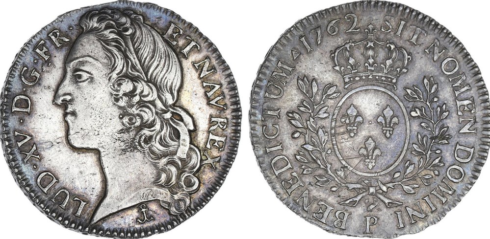 monnaies europe medievale france royales demi ecu louis xv au bandeau 1762 p dijon