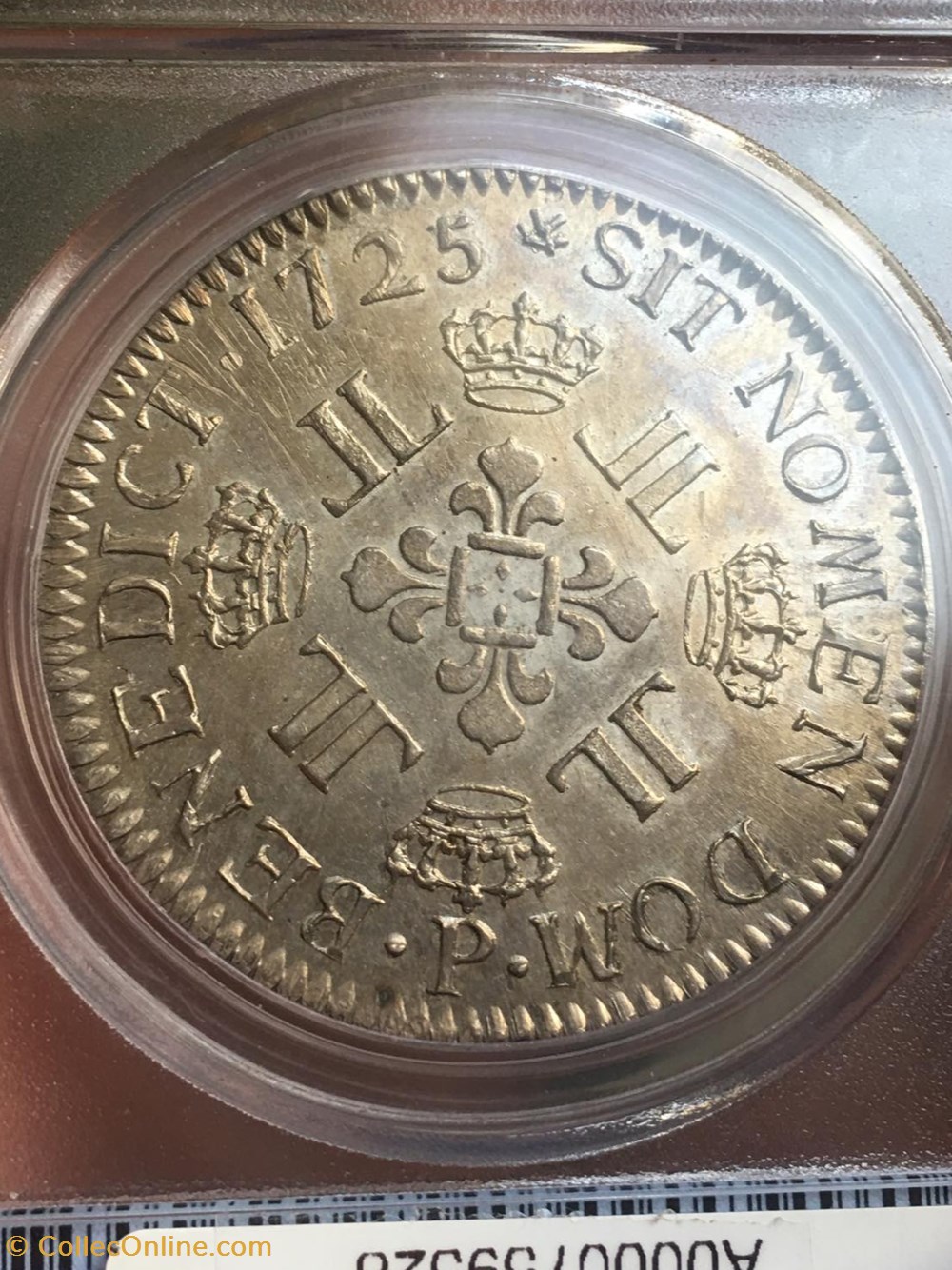 écu d'argent aux huit L Louis XV 1725 P DIJON PCGS MS62 5 monnaies europe medievale france royales ecu argent aux huit l louis xv 1725 p dijon pcgs ms62