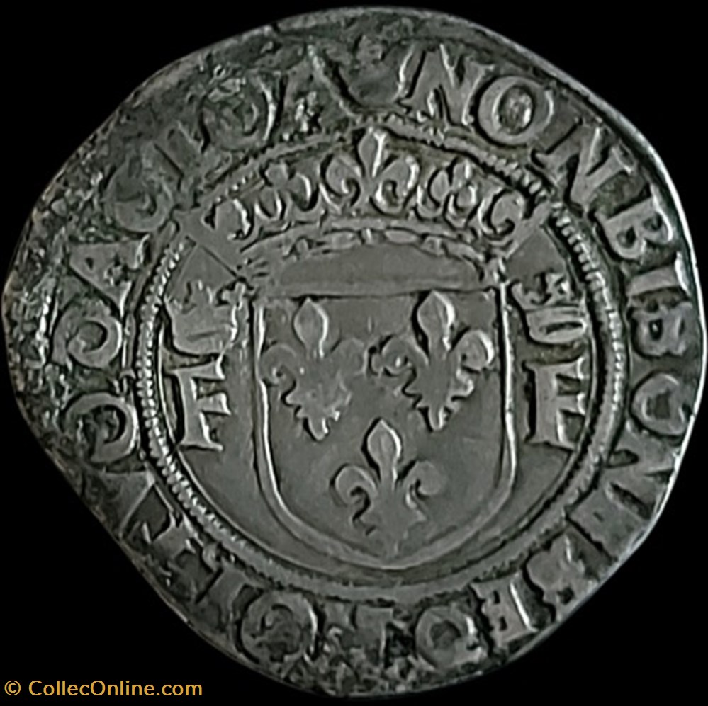 monnaies europe medievale france royales teston francois ier 13 eme type legende revers faute