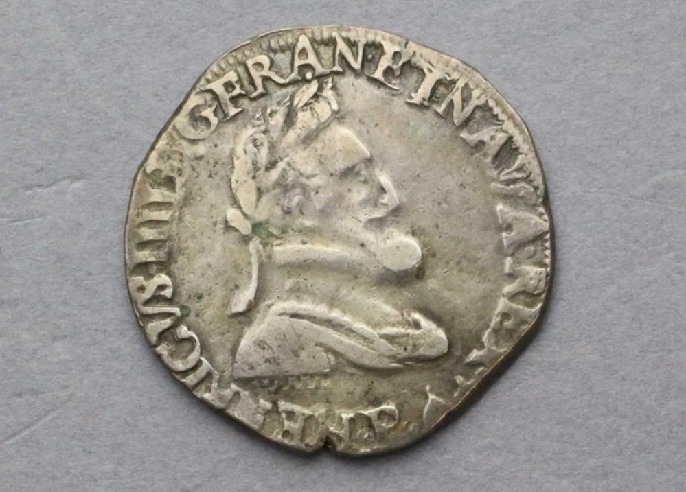 monnaies europe medievale france royales demi franc 1598