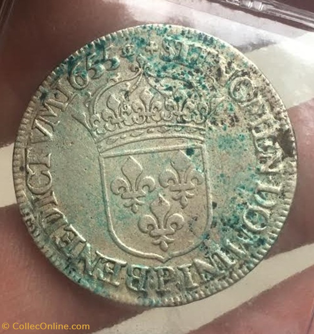 monnaies europe medievale a france royales demi ecu meche courte louis xiv 1655 p dijon