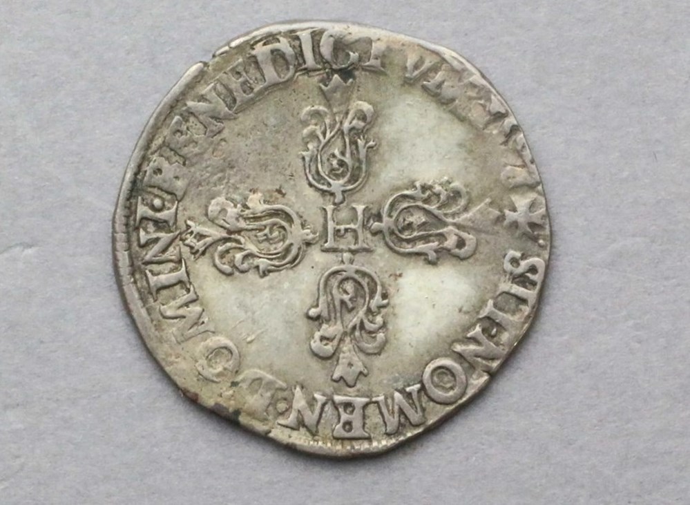 monnaies europe medievale france royales demi franc 1598