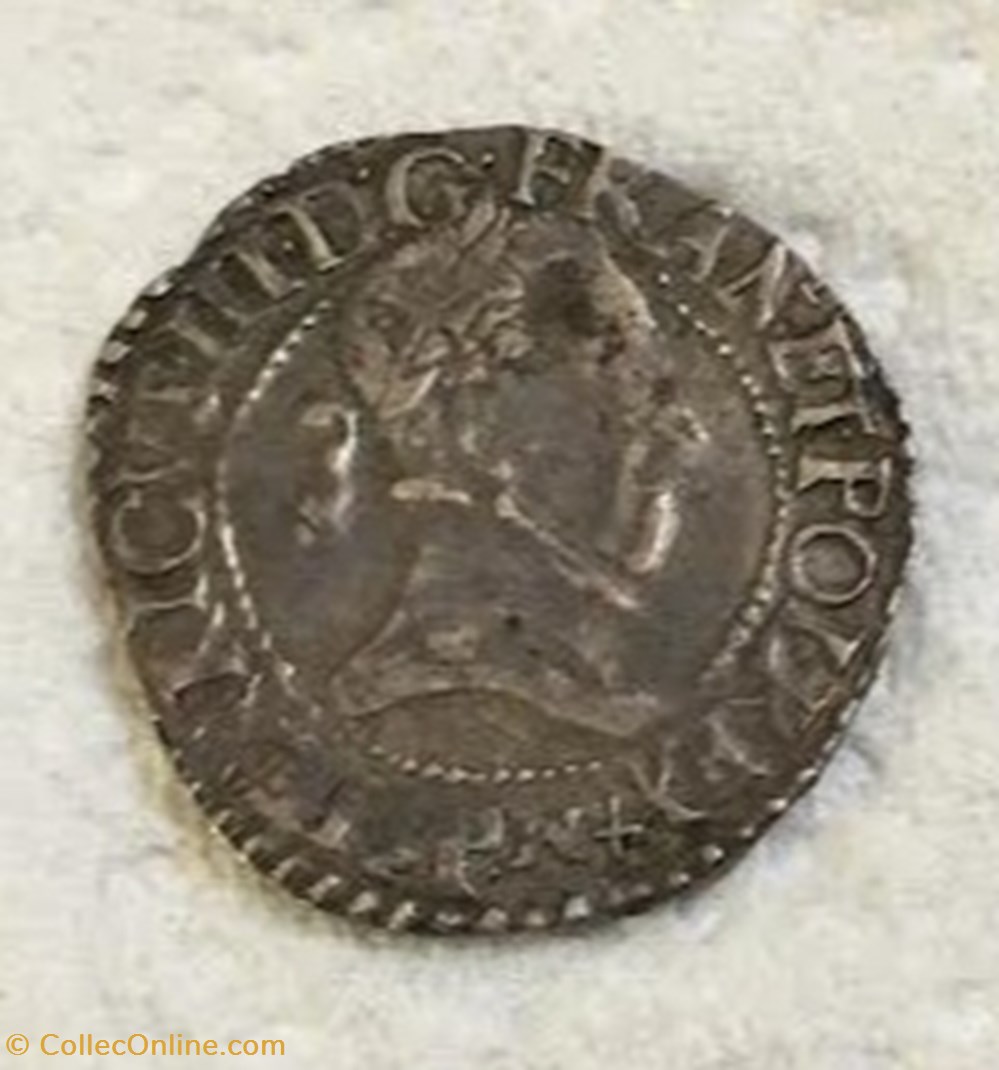 Quart de Franc d'argent Henri III 1587 P DIJON monnaies europe medievale france royales quart de franc argent henri iii 1587 p dijon