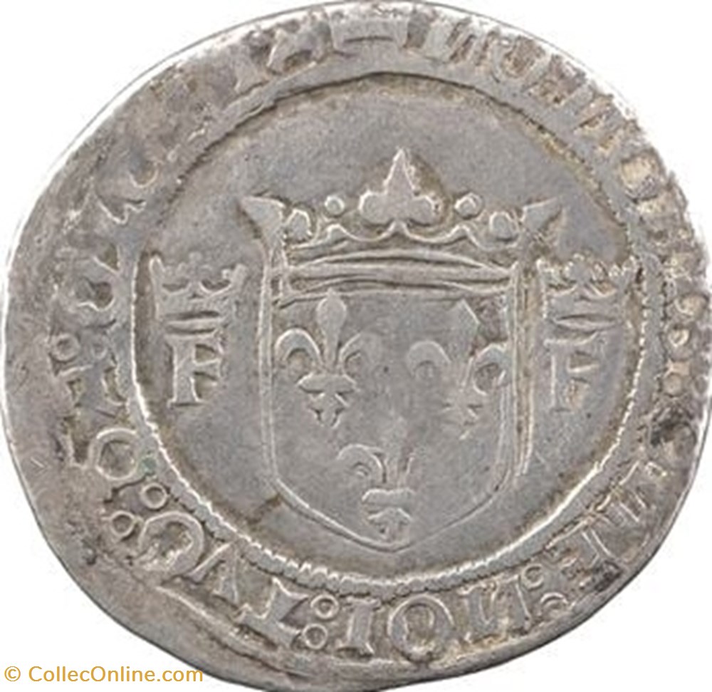 Demi Teston François Ier Dijon 13 ème type monnaies europe medievale france royales demi teston francois ier dijon 13 eme type