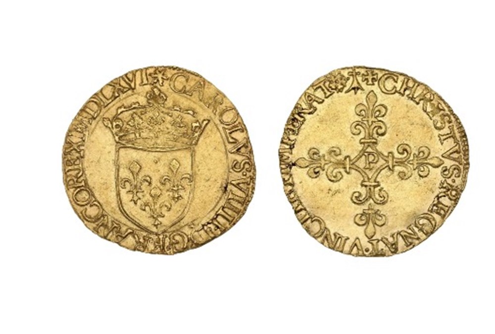 écu d'or ,Au Soleil Charles IX 1566 P DIJON Ex Collection NARCE monnaies europe medievale france royales ecu or au soleil charles ix 1566 p dijon ex collection narce