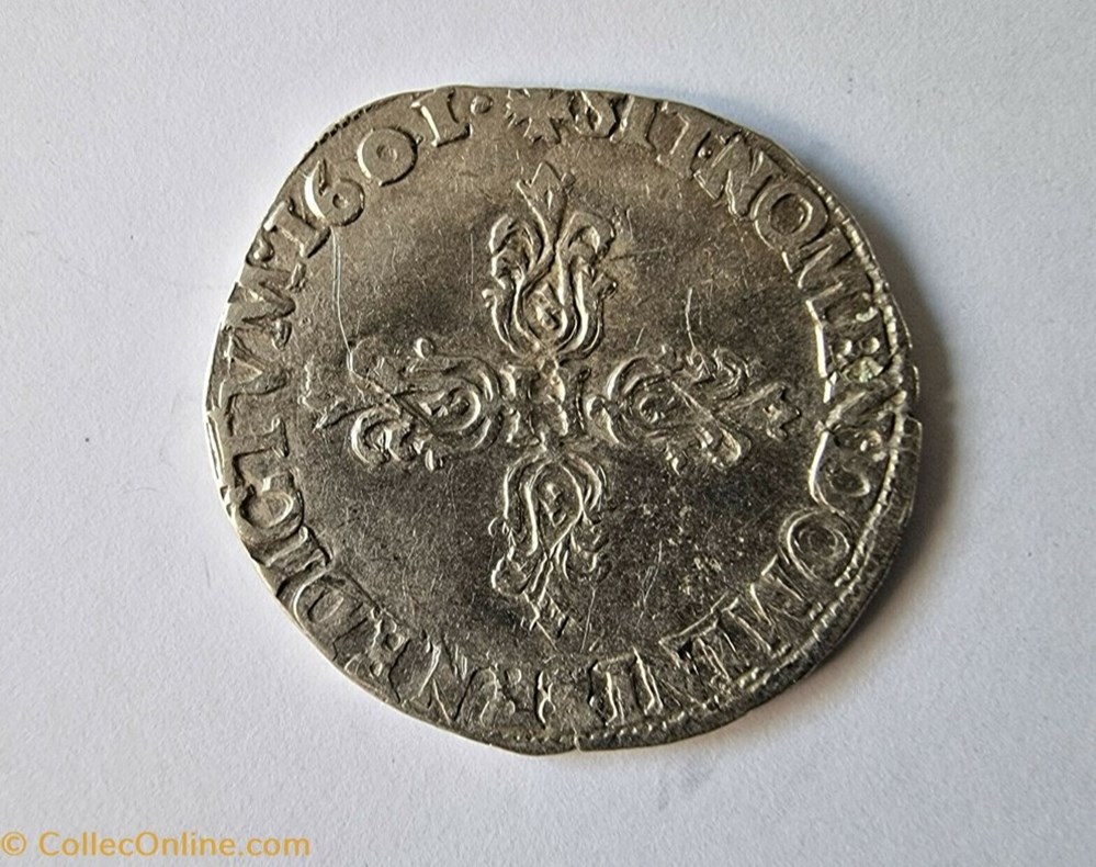 DEMI-FRANC 1601 monnaies europe medievale france royales demi franc 1601