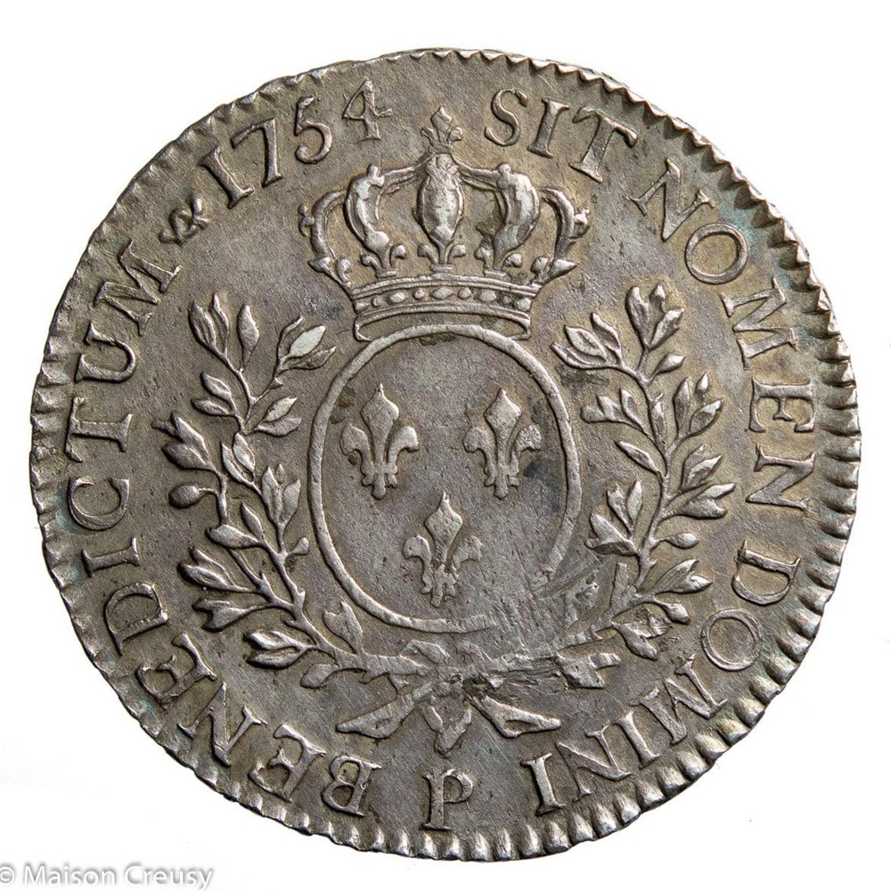 monnaies europe medievale france royales demi ecu louis xv au bandeau 1754 p dijon