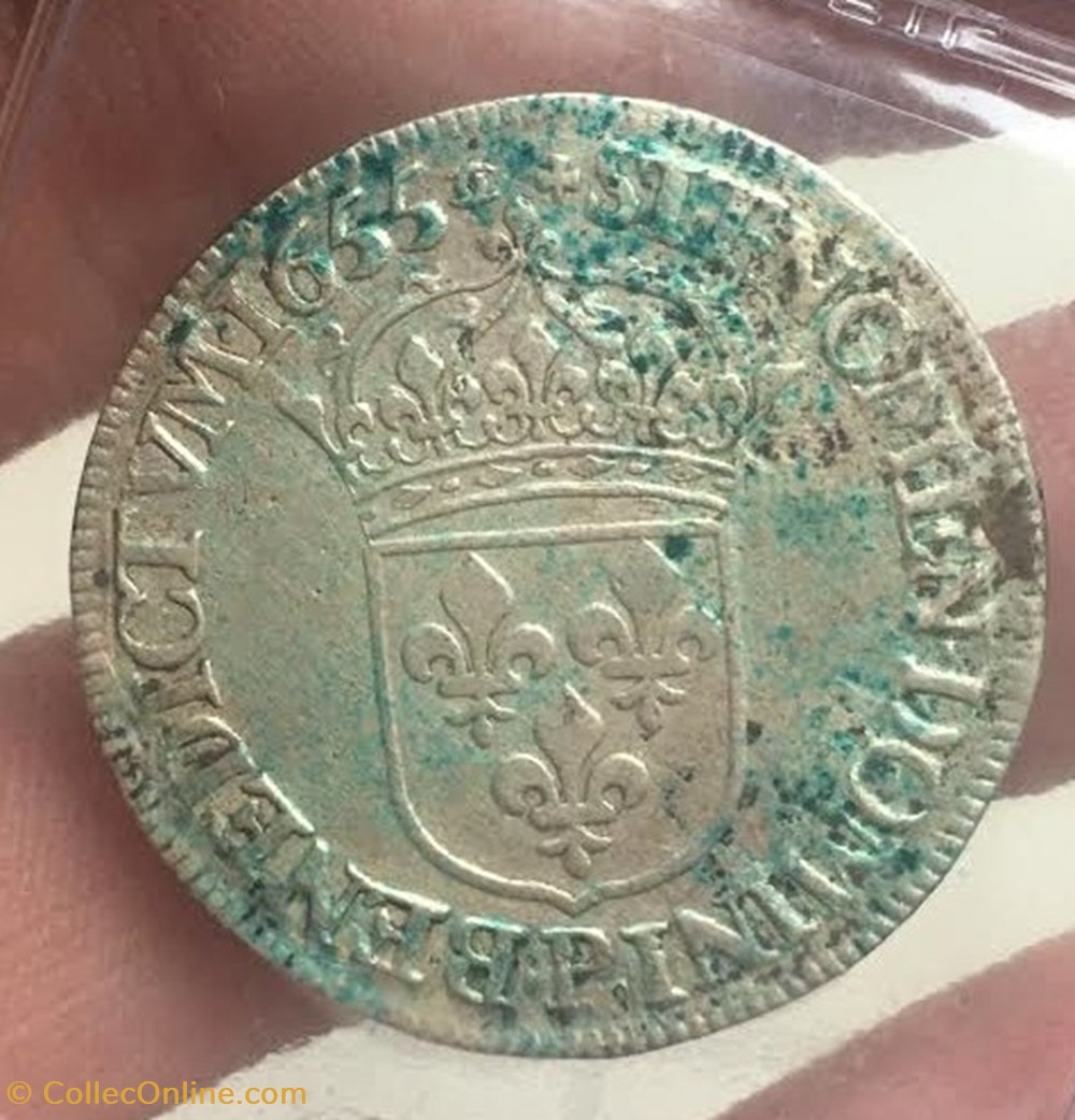 monnaies europe medievale a france royales demi ecu meche courte louis xiv 1655 p dijon